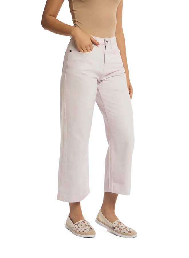 Premoda Fancy High Waisted Cropped Wide Leg Denim Jeans - Image 2